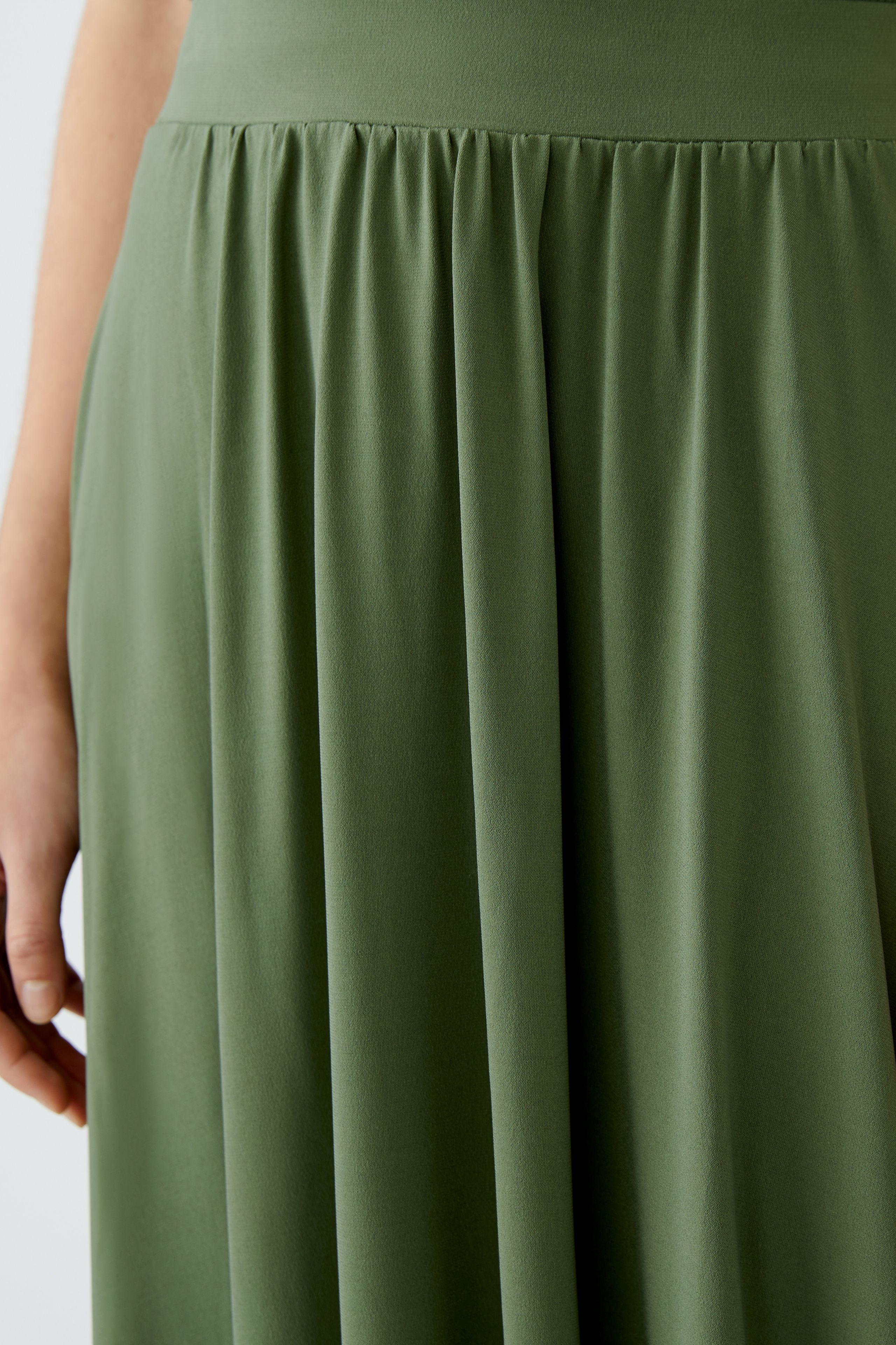 Pleated Skirt - Dark Green