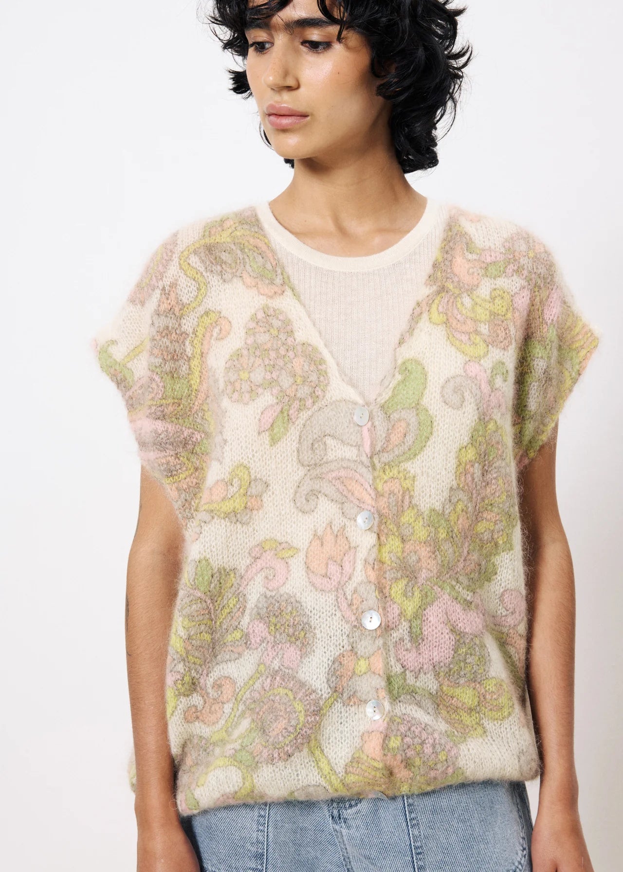 Nevy Knitted Waistcoat - Multi