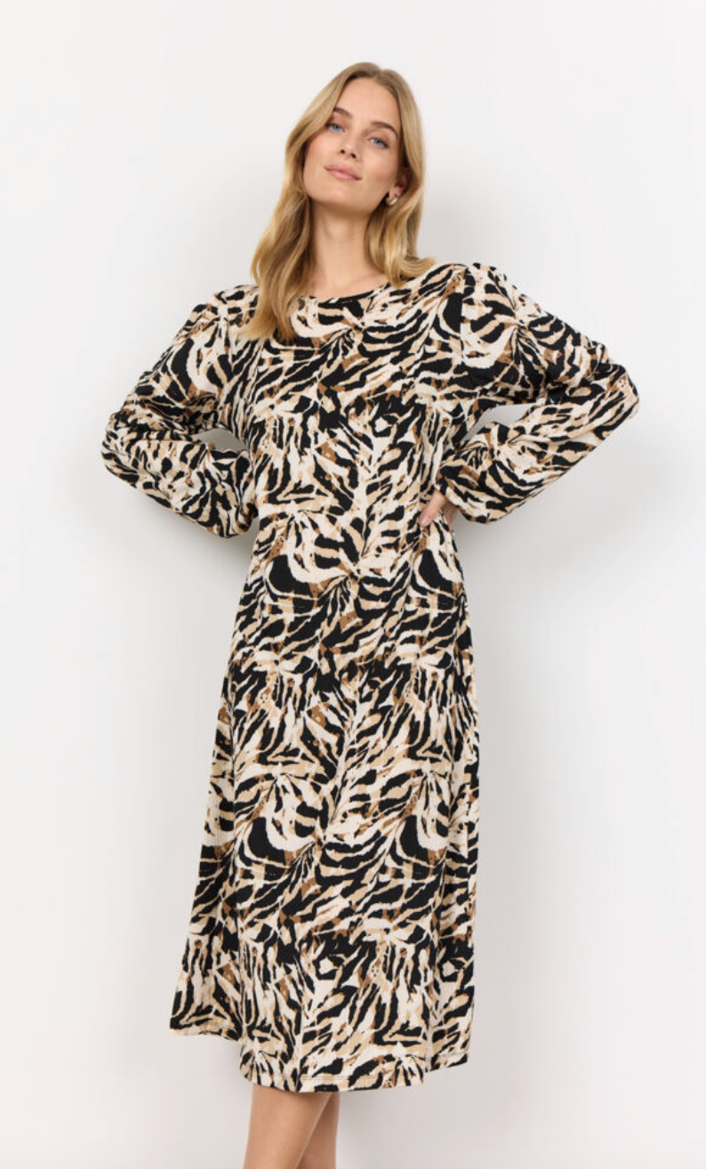 Perla Dress - Cream/Black