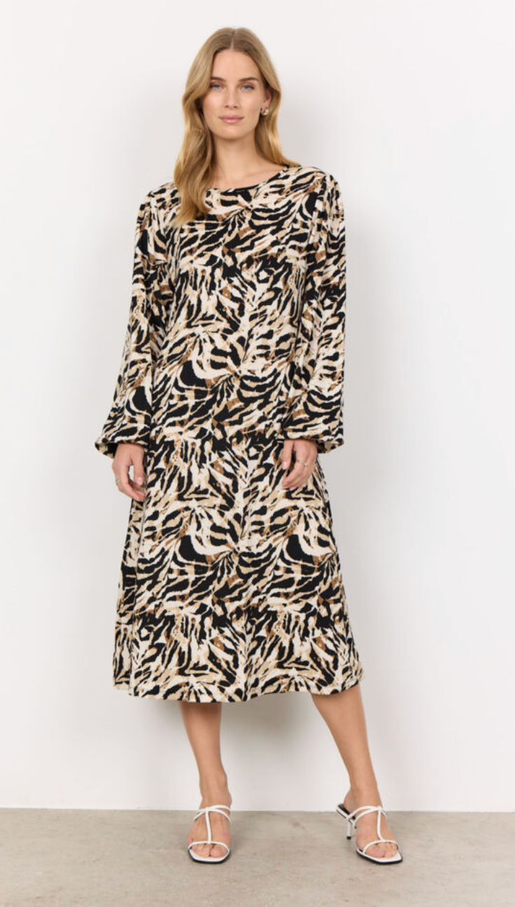 Perla Dress - Cream/Black