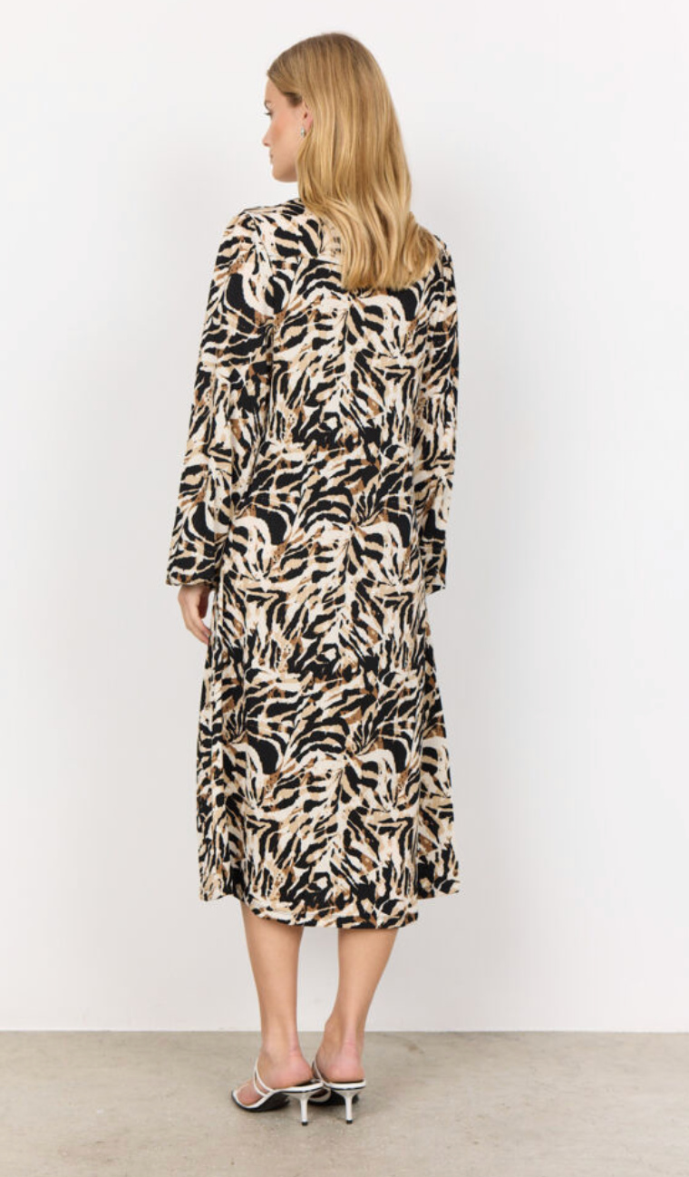 Perla Dress - Cream/Black