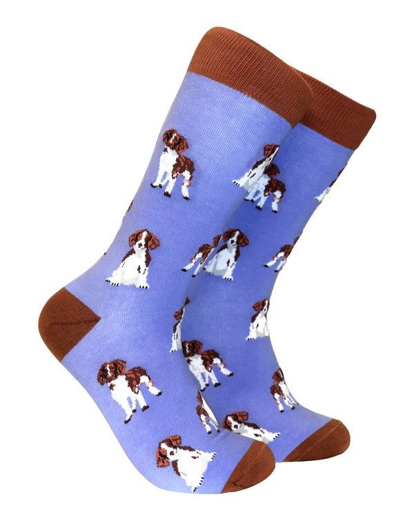 Spaniel Socks in Purple